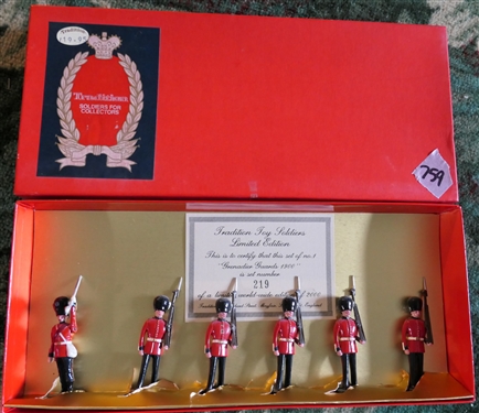 Tradition for Collectors - Hand Painted Traditional Toy Soldiers - Made in England - No. 1 Grenadier Guards, 1900 - Limited Edition Number 219 of 2000 Worldwide - 6 Soldiers - Each Soldier Measures...