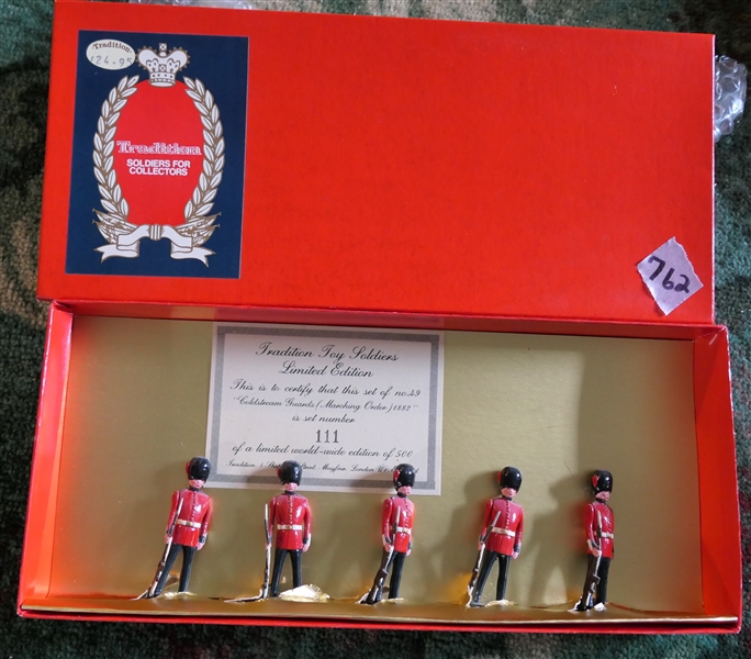 Tradition for Collectors - Hand Painted Traditional Toy Soldiers - Made in England No. 49 Coldstream Guards ( Marching Order) 1882 - Limited Edition Set Number 111 of 500 Worldwide - Each Soldier...