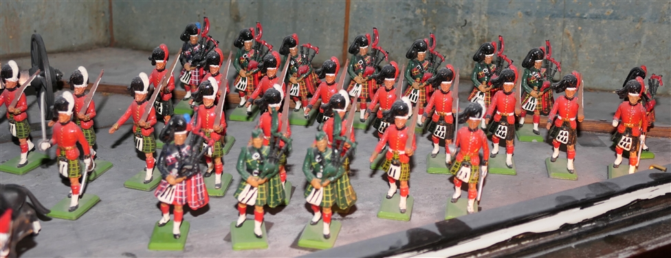 50 Britain's England Metal Soldiers - English and Scottish - Including 3 Horse and Riders - Each Soldier Measures 2 1/2 Tall