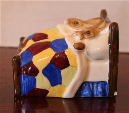 Bunnikins Royal Doulton Sleepytime Figure -Figure Measures 1 3/4 tall 2 1/2 by 2 1/8 - Tiny Flake on Back Corner