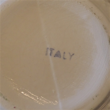 7 Italian White Porcelain Pots De Crème with Lid and Underplates and 1 Additional Sauver and Lid - Marked Italy - Each Measures 3 tall with Lid 