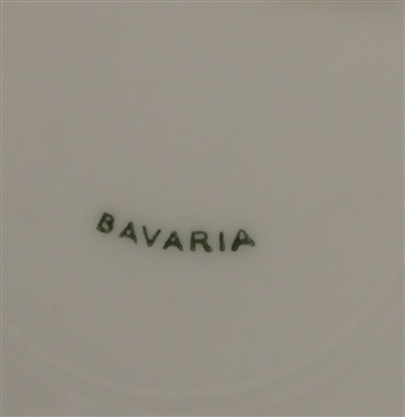 6 Beautiful Bavaria Dinner Plates - Flora Centers with Beautiful Gold Trim - Marked Bavaria - Each Plate Measures 10 3/4 