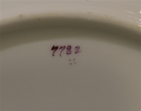 45 Pieces of French Porcelain - Cup, Saucer, and Luncheon Plates - Luncheon Plates Measure 8 3/4 Across