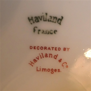 35 Pieces of Haviland - Limoges France China - 12 8 3/4 Plates - 11 Cup and Saucer Sets - 1 Additional Saucer - 2 Plates are Chipped - 1 Cup is Chipped and 1 Cup is Cracked