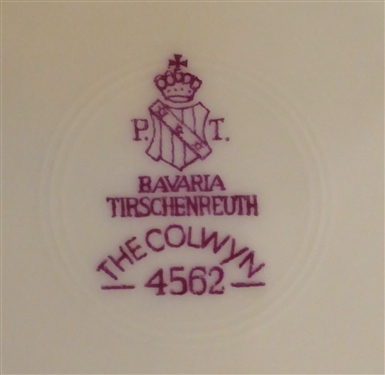 21 Pieces of The Colwyn Bavaria China - Number 4562 - Demitasse / Espresso Cups, Saucers, and Dessert Plates