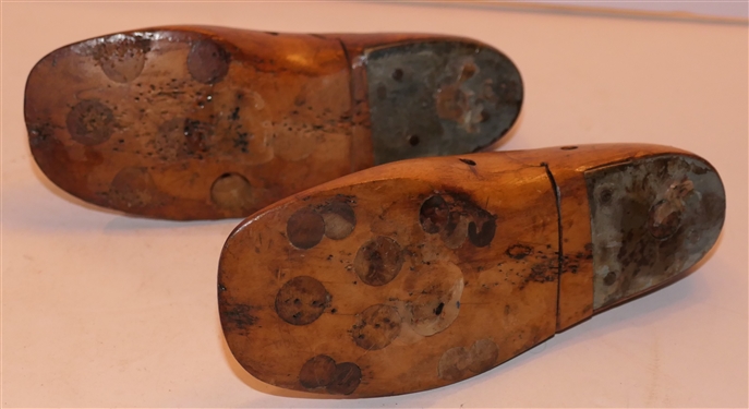 Pair of Wooden Shoe Lasts /Forms - Size 6 1/2C - Left and Right Shoes - Each Measures 6