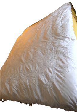 Twin Size Battenburg Lace Duvet Cover with Down Inset