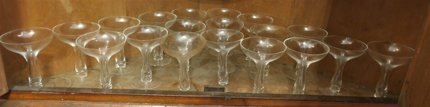 20 - Hollow Stem Champagne Coupes 