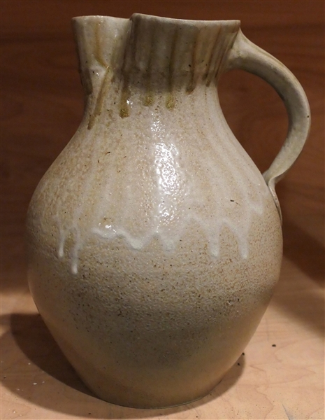 Daniel Johnston North Carolina Pottery Pitcher - Great Form Large Pitcher Measures 10" Tall 