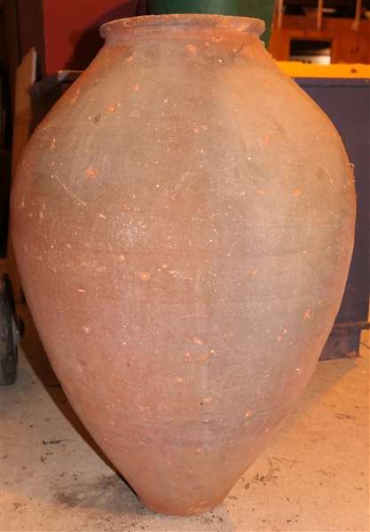 Large Terracotta Olive Oil Jar - Measures 28" Tall 14" Across