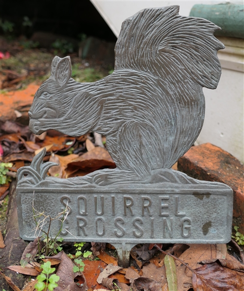 Brass Squirrel Cross Garden State Plaque - Plaque Measures 9" tall 