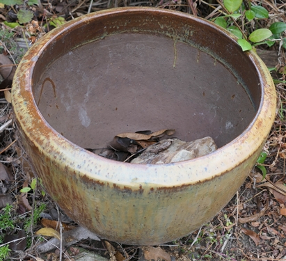 Pretty Art Pottery Garden Planter - Measures 13 Tall 16 Across