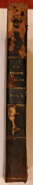 "Sir Andrew Wylie Of That Ilk" In Two Volumes - Vol. 1 - New York - 1822 - Book Belonged to Gavin Hogg - Important North Carolinian - Name on First Pages - Leather Cover - Pocket Size Book 