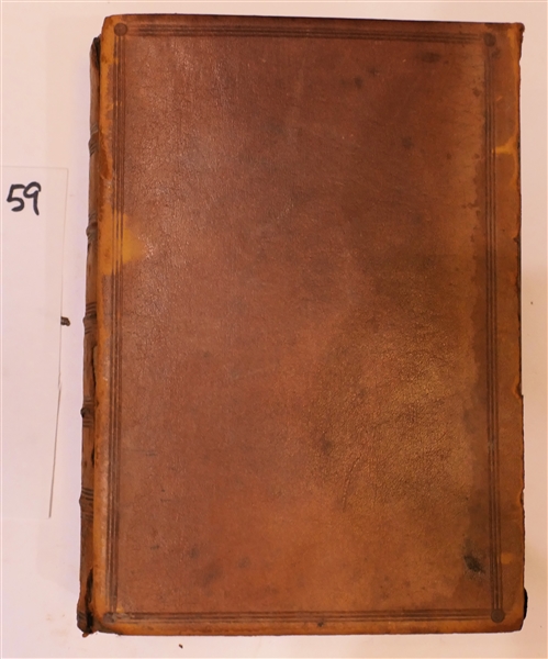 "The Life of Fredrich Schiller" By Thomas Carlyle - With Supplement of 1872 - Published in London by Chapman and Hall - 1873 - Leather Cover with Marbleized End Pages - Front and Back Covers Are...