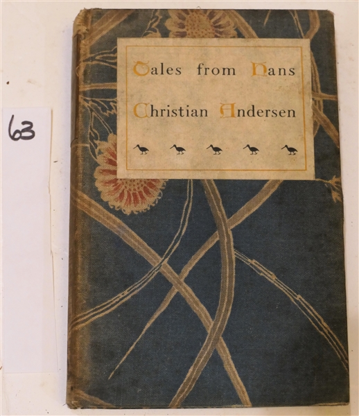 "Tales From Hans Christian Andersen" Hardcover Book with Pretty Floral Linen Cover - Copy Right 1897- Gifted to Lucy Bayard Dortch Nov. 1906 