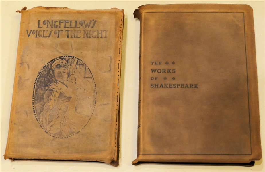 "Voices Of The Night and Other Poems" by H.W. Longfellow - Beautiful Leather Cover Book and "The Oxford Shakespeare - The Complete Works of William Shakespeare" by W.J. Craig, M.A. - Beautiful Book...