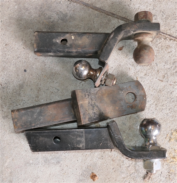 3 Trailer Hitch Receivers and 3 Balls - Reese Tow Power 2" Drop, Putnam and Other Heavy Duty 