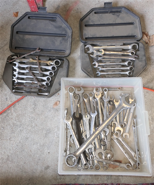 3 Trays of Wrenches - Mostly Craftsman - Standard and Metric 