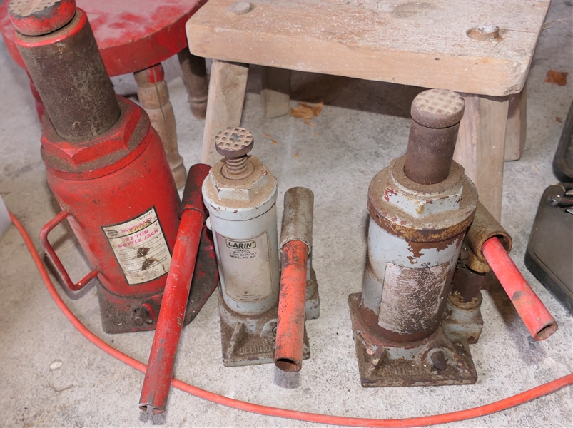 3 Bottle Jacks - 22 Ton NAPA, 4 Ton Larin, and Other Unbranded