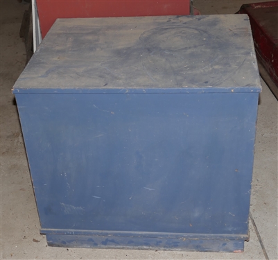 Blue Painted Riser Box - Box Measures 26 tall 29 1/2 by 24 1/2