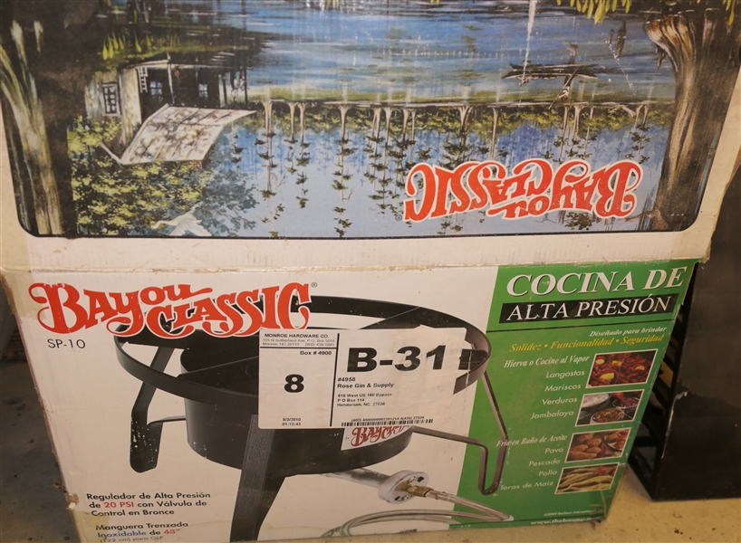 Bayou Classics Gas Burner in Original Box 