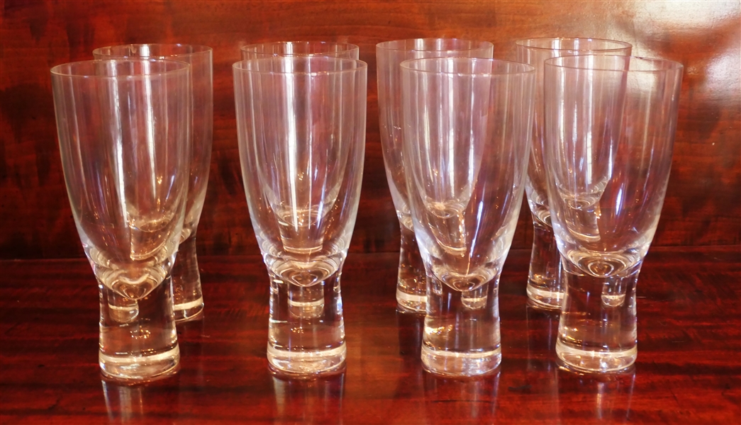 8 Pilsner Glasses with Substantial Foot - Glasses Measure 7" tall 