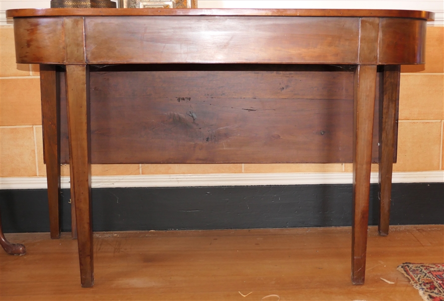 Walnut Banquet End Table - 2 Drop Leaf Banquet Ends and Center Drop Leaf Table - All 3 Pieces Pictured Separately - Ends Measure 29" Tall 47" by 19" 