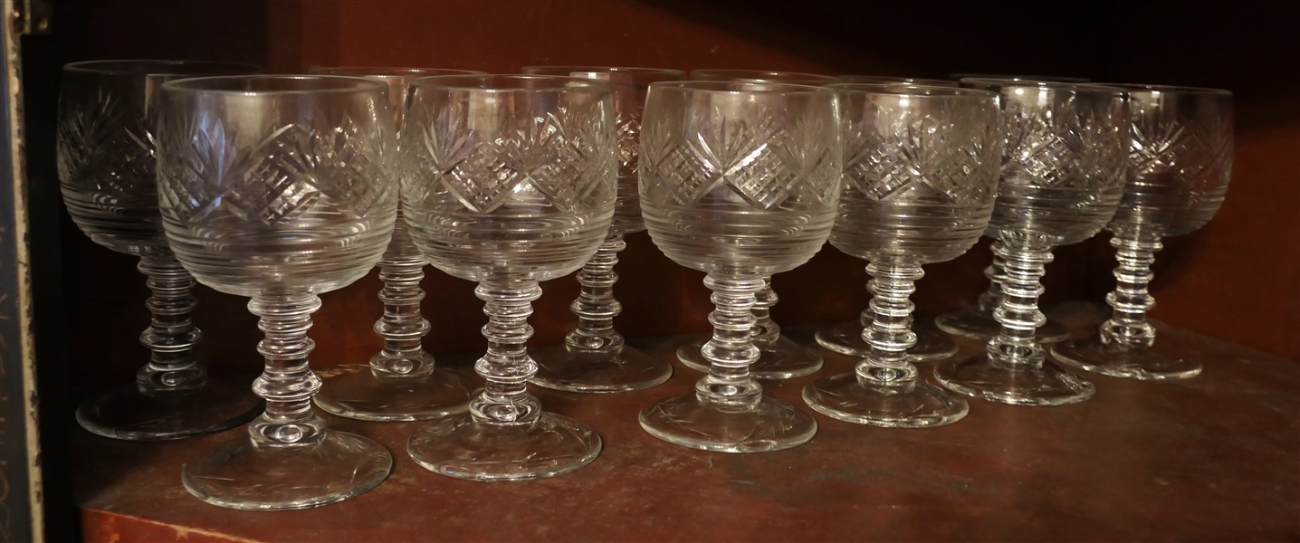 12 Cambridge Goblets - Pattern 1402-1 - Goblets are 5 3/4" Tall 