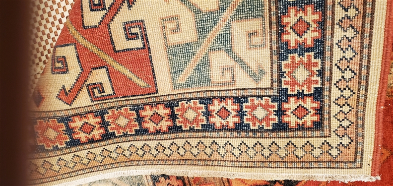 Oriental Rug  10' 5 X 7' 7 Beautiful Reds Blues in Library
