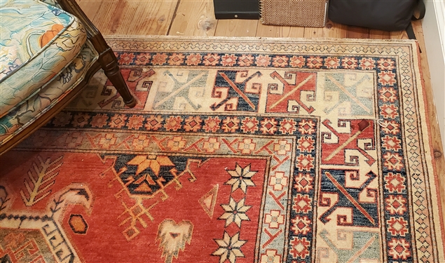 Oriental Rug  10' 5 X 7' 7 Beautiful Reds Blues in Library