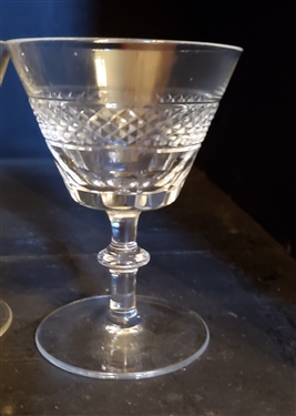 4 Nice Cut Sherbets and 4 Platinum Trimmed Shot Glasses  