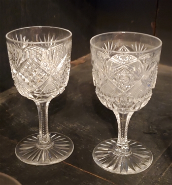 10 Cut Glass Tumblers and 2 Cut Glass Cordials