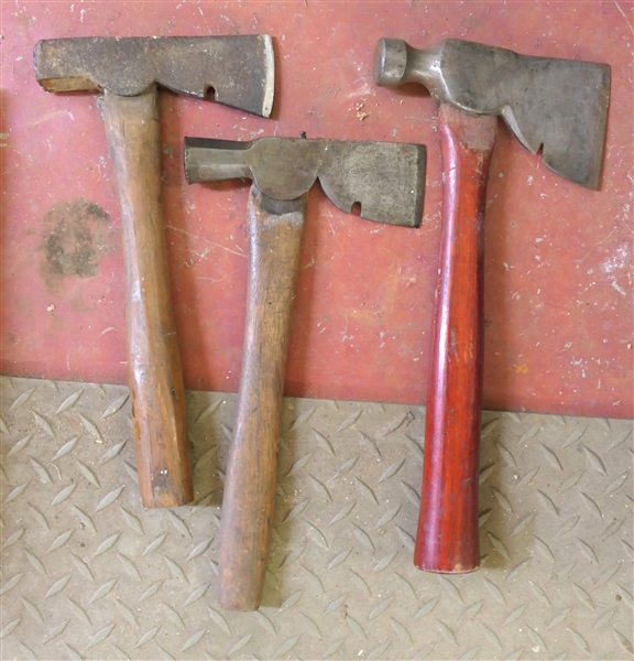 3 Hatchets Including PLUMB with Red Handle 