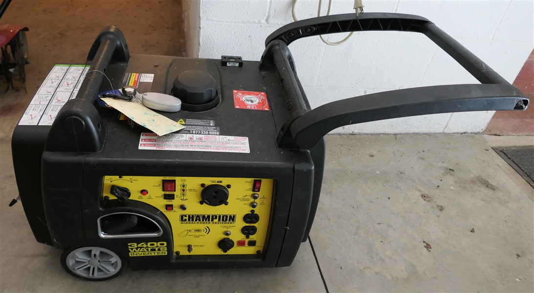 Champion 3400 Watts Inverter Generator - Model 100261 - Only 22 Hours - Remote Start - Well Maintained