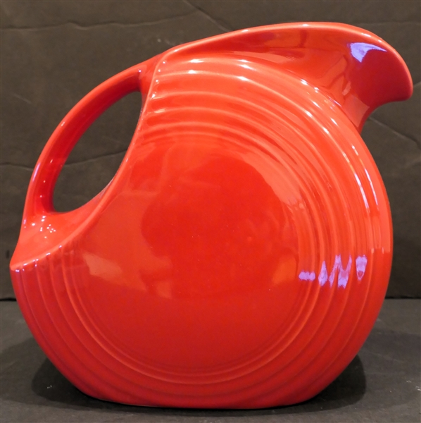 Fiesta Red "Disk" Pitcher - Measures 7" Tall 