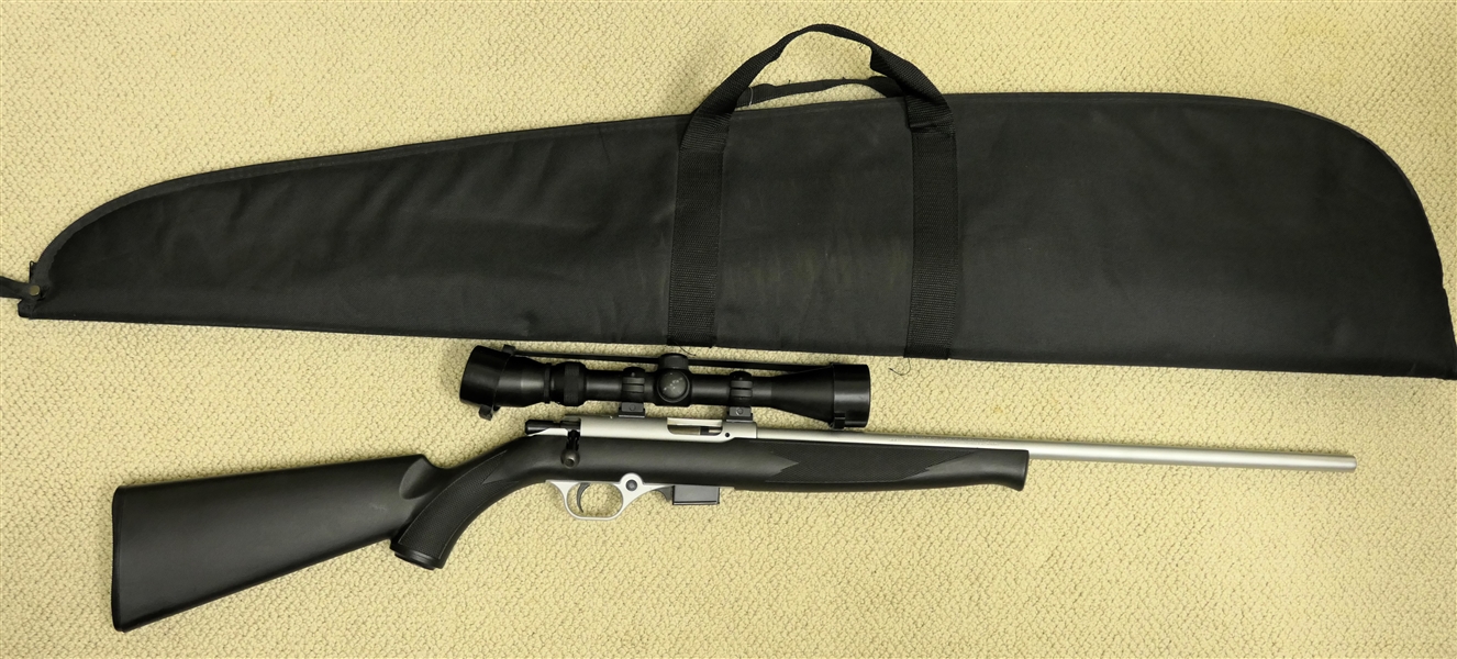 Mossberg Intl 817 - .17 HMR Caliber Rifle with Tasco Scope - In Allen Durango Gun Case - Serial Number HGK017099