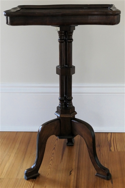 Nice Victorian Candle Stand - Fluted Top - Stand Measures 24" tall 14" by 10"