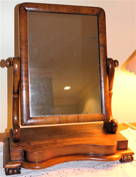 Mahogany Dresser Mirror - Mirror Measures 21" tall 17 1/2" Across