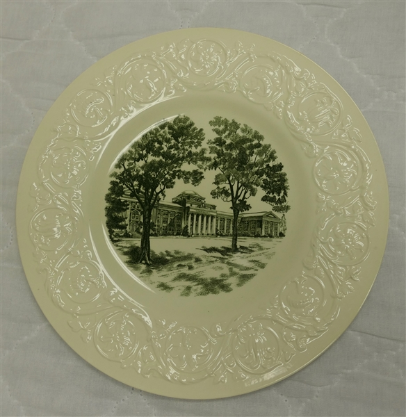 Wedgwood Plate "Chambers Building Davidson College 1837 - 1937" - Plate Measures 10 5/8" Across