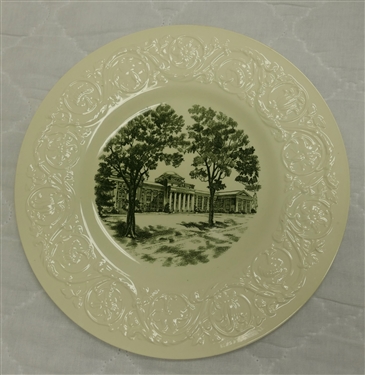 Wedgwood Plate Chambers Building Davidson College 1837 - 1937 - Plate Measures 10 5/8 Across