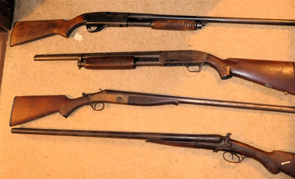 J.C. Higgins Model 20 12 Gauge Shotgun, Stevens Model 67-L Series E 12 Gauge Shotgun, H&R Model 865 Plainsman Bolt Action .22 Rifle, S&W .32 Revolver, New Haven Model 2837 .410 Shotgun 