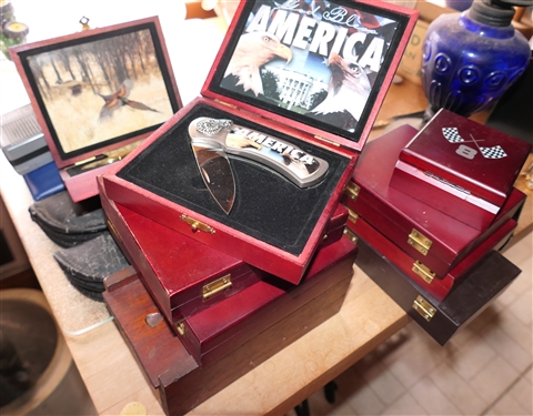 Pocket Knife Collection in Original Cases
