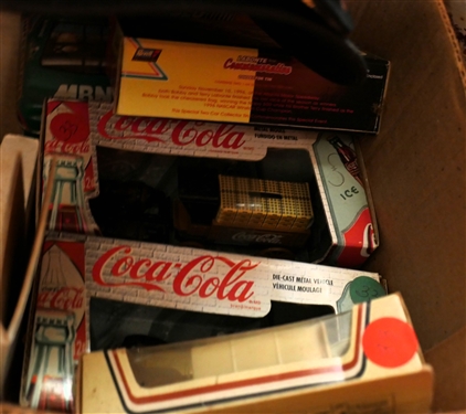 Large Collection of John Deere, Texaco, Coca Cola, and Racing Collectibles 