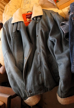 Vintage Shearling Lined Jean Jacket