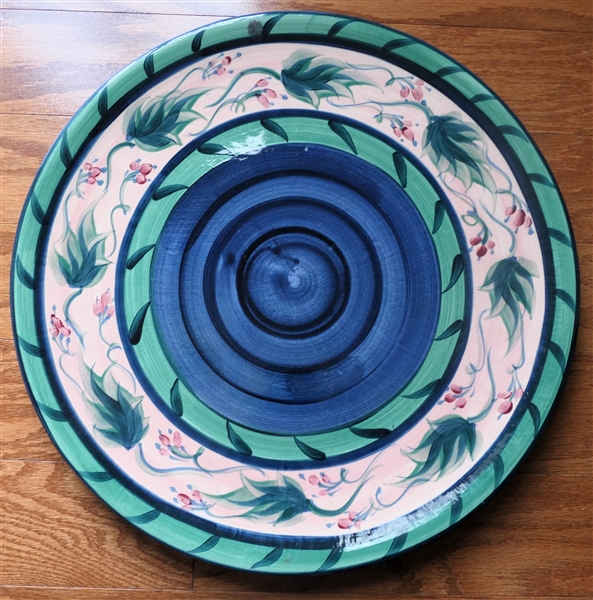 Gail Pittman Pottery Platter - Hand Painted - Plate Measures 14" Across
