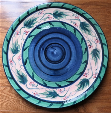 Gail Pittman Pottery Platter - Hand Painted - Plate Measures 14 Across