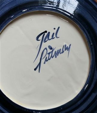 Gail Pittman Pottery Platter - Hand Painted - Plate Measures 14 Across