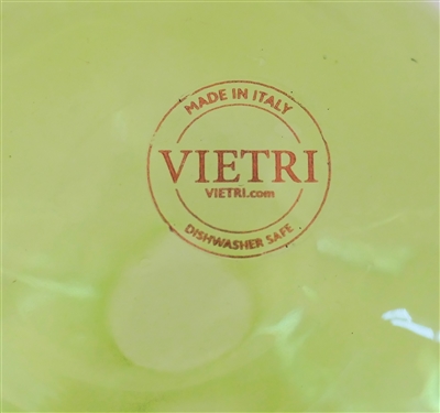 Lime Green Hibiscus Bud Vase by  Vietri  - Original Sticker on Bottom and Original Box  - Vase Measures 5 1/4 Tall 