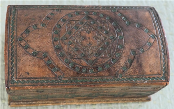 Embossed Leather Treasure Style Dresser Box and CD - 14 Art Pottery Soap Dish 