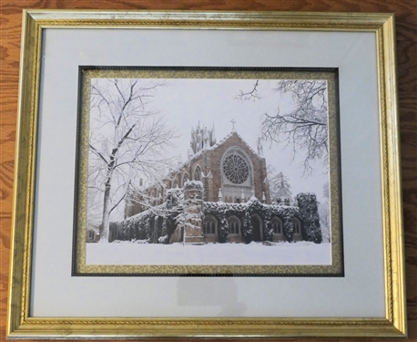 Beautifully Framed Photograph of All Saints Chapel in Sewanee Tennessee - Frame Measure 18 by 21 